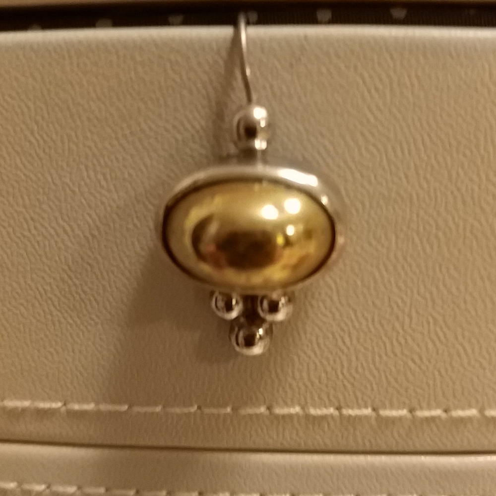 Silpada Single Silver and Brass Earring